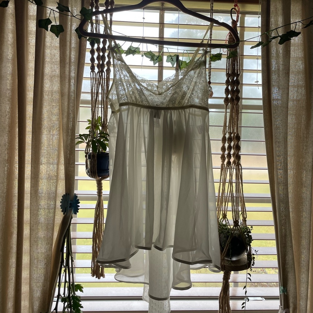 white lace slip dress